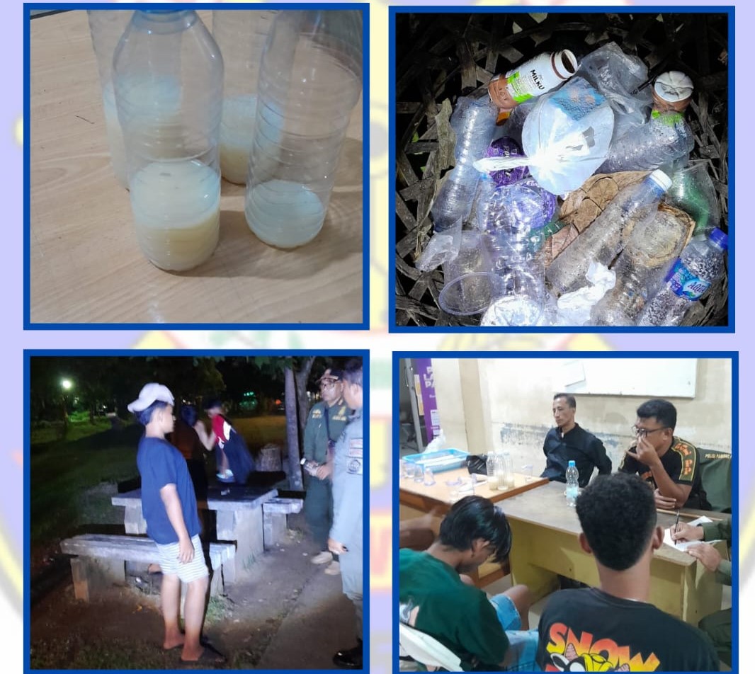 Tegakkan Syariat Di Aceh Selatan : Patroli WH Temukan Remaja Komsumsi Miras Di Tempat Umum