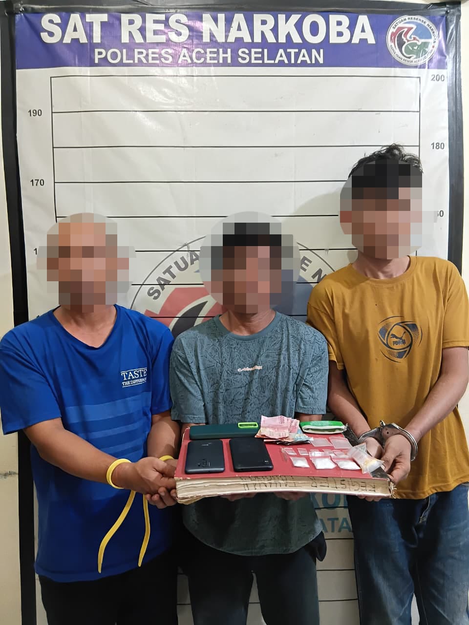 Satresnarkoba Polres Aceh Selatan Berhasil Amankan Empat Pelaku Narkoba di Kecamatan Bakongan