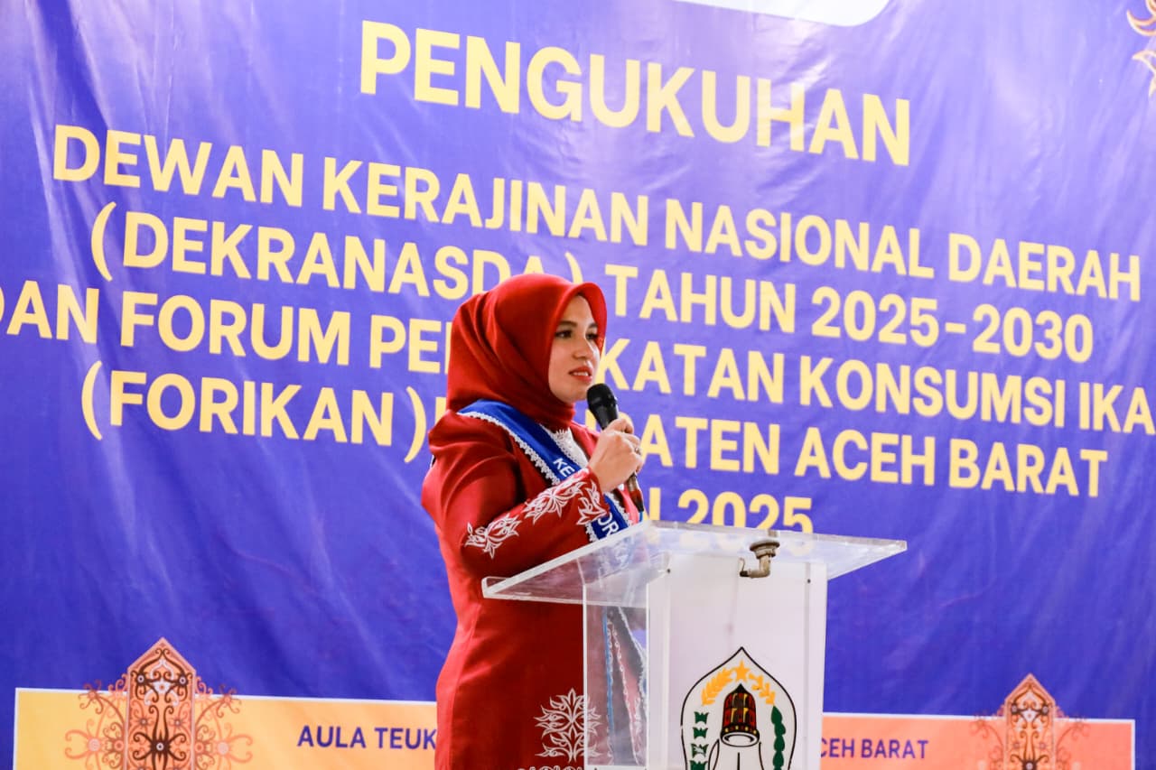 Pengurus DEKRANASDA dan FORIKAN Aceh Barat Tahun 2025 Resmi Dikukuhkan