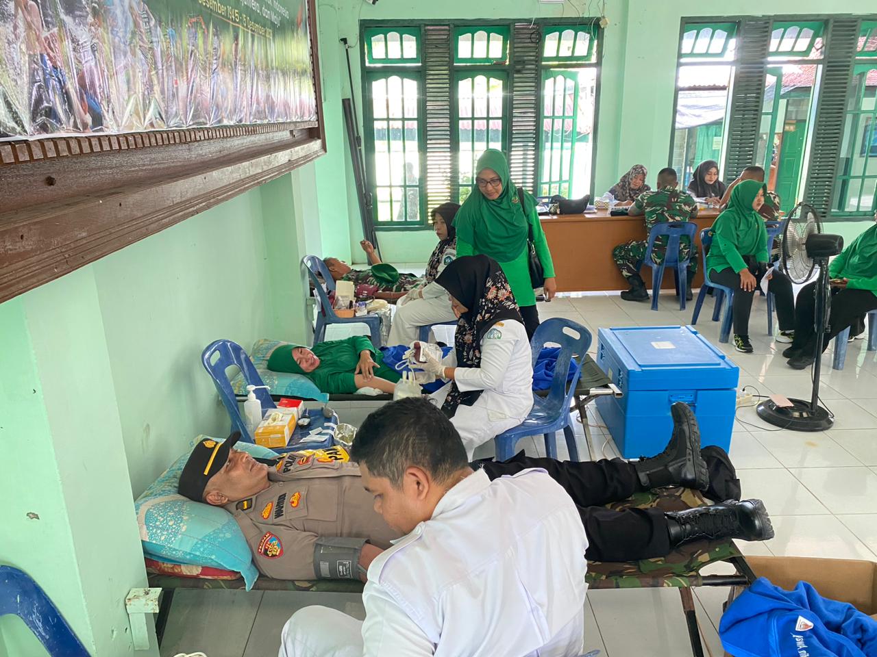 Wujud Kepedulian, Polres Aceh Selatan Berpartisipasi dalam Donor Darah Hari Juang TNI